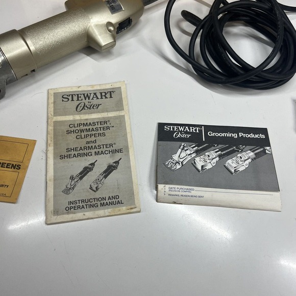 STEWART OSTER CLIPMASTER MODEL 510A LIVESTOCK ANIMAL CLIPPER SHEARS HORSES SHEEP - Picture 15 of 16